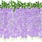 60 Branches Wisteria Hanging Flowers, Artificial Purple Wisteria Flowers Garland
